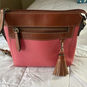 St. John's Bay Pink and Brown Crossbody Bag